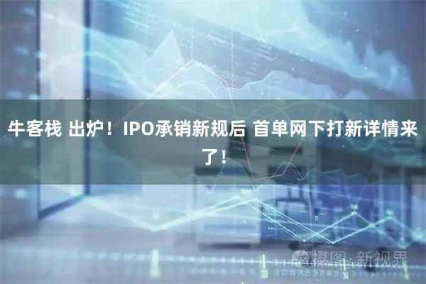 牛客栈 出炉！IPO承销新规后 首单网下打新详情来了！