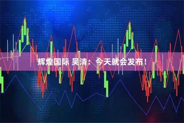 辉煌国际 吴清：今天就会发布！