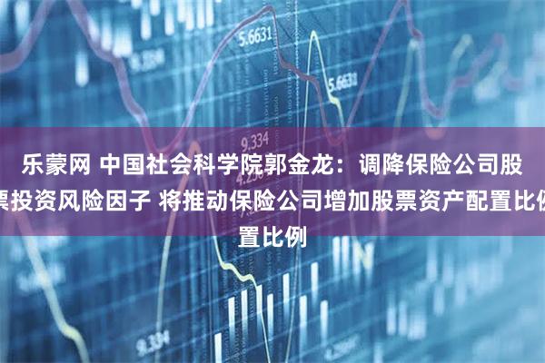 乐蒙网 中国社会科学院郭金龙：调降保险公司股票投资风险因子 将推动保险公司增加股票资产配置比例