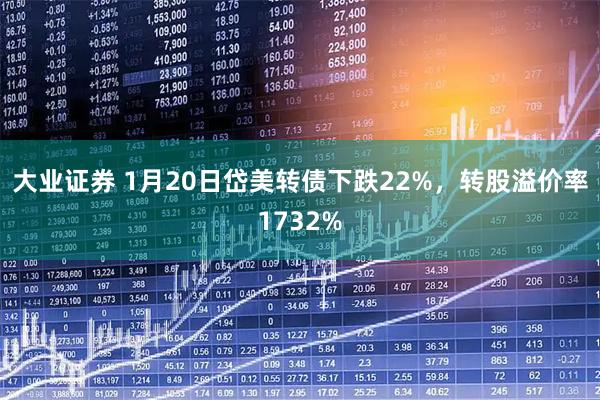 大业证券 1月20日岱美转债下跌22%，转股溢价率1732%